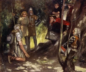 Heiliger Ludwig von Frankreich im Wald von Vincennes