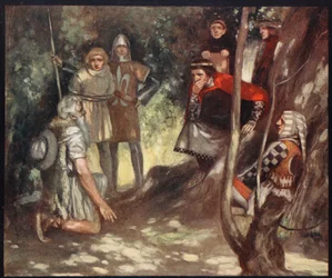 Heiliger Ludwig von Frankreich im Wald von Vincennes, Illustration aus 