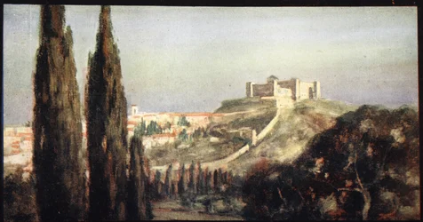Spoletto, der Geburtsort des Heiligen Benedikt, Illustration aus 