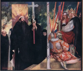 Die Aufnahme des Heiligen Augustinus durch Ethelbert