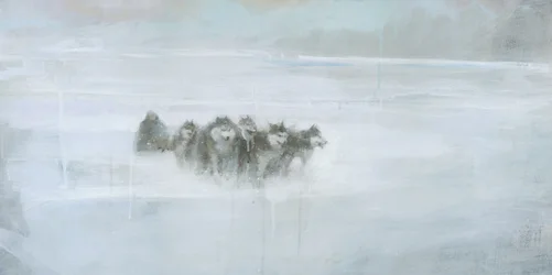Arktisches Wolfsrudel