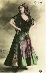 Die schöne Otero, Postkarte Anfang des 20. Jahrhunderts (Foto)