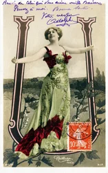 U: Olive Haygate, englische Schauspielerin aus der Belle Époque - Alphabet in Postkarte
