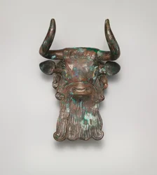 Stierkopf-Ornament für eine Leier