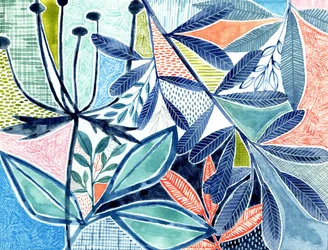 Abstraktes botanisches Laub