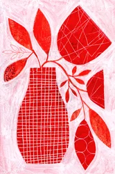 Abstrakte Rote Botanicals