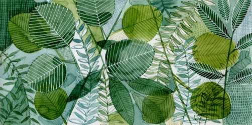 Botanisches grünes Muster