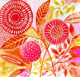 Lebendige abstrakte Blumen