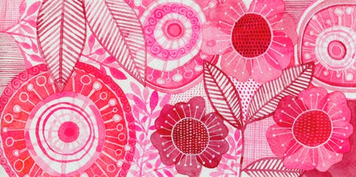 Verspielte rosa Blumen