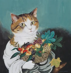 Illustration aus Cats Galore! A Compendium of Cultured Cats (veröffentlicht 2015)