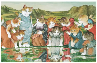 Illustration aus Pre-Raphaelite Cats (veröff. 1999)