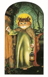 Illustration aus Präraffaelitische Katzen (veröff. 1999)