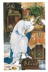 Illustration aus Präraffaelitische Katzen (veröff. 1999)