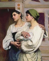 Italienische Frauen in der Kirche