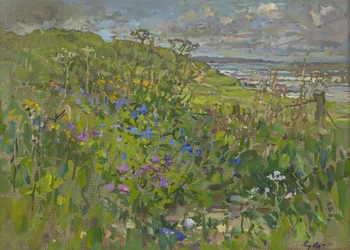 Blumen am Kap in der Nähe von Berwick