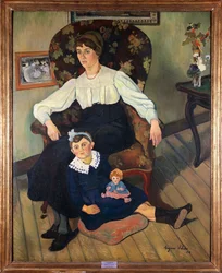 Frankreich, Lyon, gemaltes Porträt von Suzanne Valadons Nichte