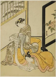 Paar liest einen Brief