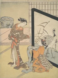 Kurtisane und Shinzo, 1725-1770