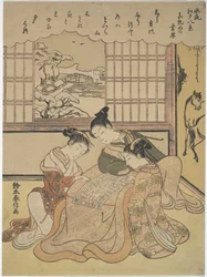 Abendschnee auf dem Matsuchi-Hügel, aus der Serie Acht modische Ansichten von Edo (Fūryū Edo hakkei)