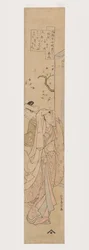 Komachi am Kiyomizu-Tempel (Farbholzschnitt)