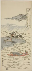 Nachtregen in Karasaki (Karasaki yau), aus der Serie "Acht Ansichten von Omi (Omi hakkei no uchi)"