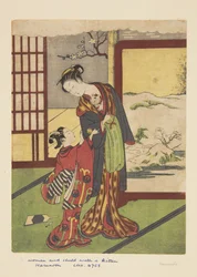 Frau und Kind mit Kätzchen