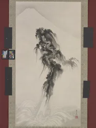 Aufsteigender Drache und Berg Fuji