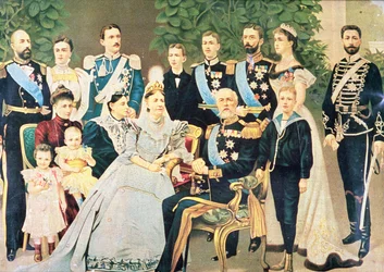 Oscar II. und seine Familie, ca. 1890