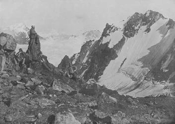 Le Portalet, der Combin und der Velan, Blick von der Pointe d