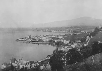 Territet, Montreux, Clarens (s/w Foto)