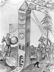 Illustration aus Sebastian Münsters Rudimenta Mathematica, 1551