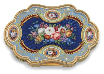 Goldene Schatulle mit emailliertem Porträt von Vizekönig Abbas I. von Ägypten, ca. 1820