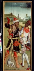 Die Anbetung der Könige, zwei Könige