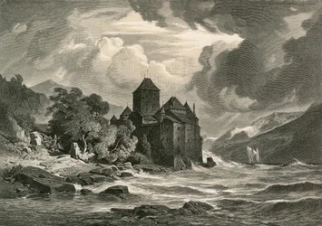 Das Schloss Chillon, Genfersee