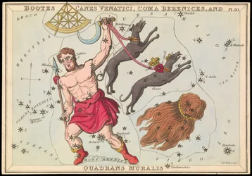 Bootes Canes Venatici, Coma Berenices und Quadrans Muralis, ca. 1825