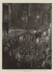 Das Begräbnis des verstorbenen Kardinals Manning, das Requiem in der Oratorienkirche, Brompton