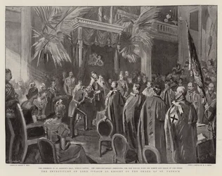 Die Investitur von Lord Iveagh als Ritter des Ordens von St. Patrick
