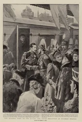 Der Besuch des Kaisers bei der Königin, der königliche Empfang am Bahnhof Windsor