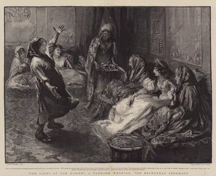 Das Licht des Harems, eine türkische Hochzeit, die Verlobungszeremonie