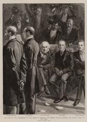 Das Misstrauensvotum im Unterhaus, die liberalen Zähler bringen die Abstimmungslisten zum Tisch