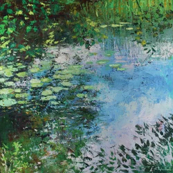 Lilien am Fluss