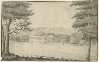 Sandwell Park - Halle: Tinten- und Waschzeichnung, 1770