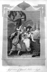 Die Ermordung von General Kléber in Ägypten, 1816.