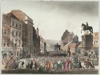 Pranger am Charing Cross aus Ackermanns 