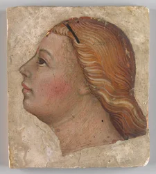 Kopf eines Engels im linken Profil, ca. 1397