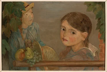 Mädchen mit Weintrauben