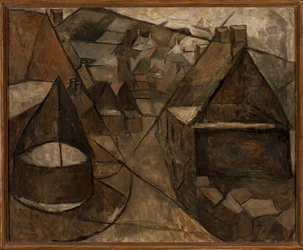 Bretonische Landschaft mit Brunnen