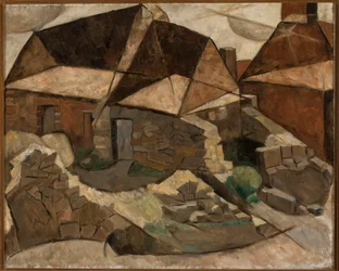 Landschaft mit Häusern