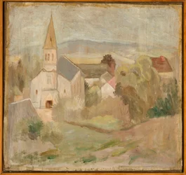 Landschaft mit kleiner Kirche (La Comelle)