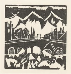 Landschaft mit Brücke